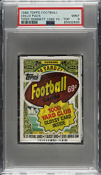 1986 Topps Football Unopened Cello Pack PSA MINT 9 - Tony Dorsett on Top