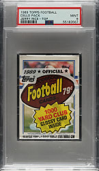 1989 Topps Football Unopened Cello Pack MINT 9 - Jerry Rice on Top