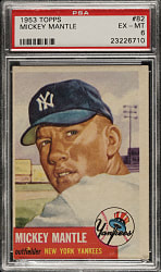 1953 Topps #82 Mickey Mantle PSA EX-MT 6