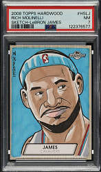 2008-2009 Topps Basketball Hardwood Sketches #HS-LJ Lebron James PSA NM 7