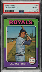 1975 Topps #228 George Brett Rookie PSA EX-MT 6