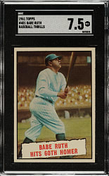 1961 Topps #401 Babe Ruth Hits 60th Homer SGC NM+ 7.5