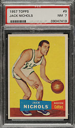 1957-1958 Topps Basketball #9 Jack Nichols PSA NM 7