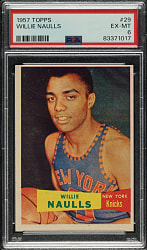 1957-1958 Topps Basketball #29 Willie Naulls PSA EX-MT 6