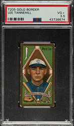 1911 T205 Gold Border Lee Tannehill PSA VG+ 3.5