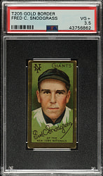 1911 T205 Gold Border Fred Snodgrass PSA VG+ 3.5 - Polar Bear Back