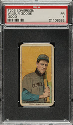 1909-1911 T206 White Border Wilbur Goode PSA POOR 1 - Sovereign 150 Back