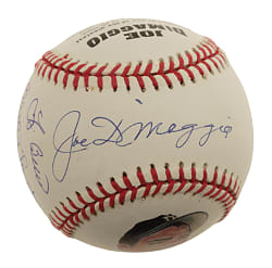 Joe DiMaggio, Yogi Berra, Whitey Ford, and Phil Rizzuto Multi-Signed Limited-Edition Portrait Baseball