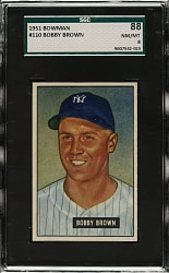 1951 Bowman #110 Bobby Brown SGC NM/MT 88