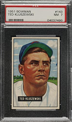 1951 Bowman #143 Ted Kluszewski PSA NM 7