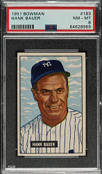 1951 Bowman #183 Hank Bauer PSA NM-MT 8