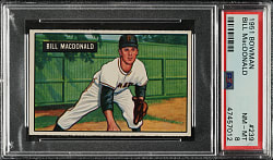 1951 Bowman #239 Bill Macdonald PSA NM-MT 8