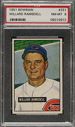 1951 Bowman #251 Willard Ramsdell PSA NM-MT 8