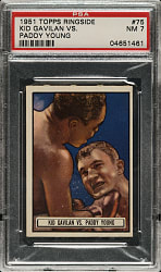 1951 Topps Ringside Boxing #75 Kid Gavilan vs. Paddy Young PSA NM 7