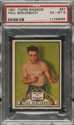 1951 Topps Ringside Boxing #67 Paul Berlenbach PSA EX-MT 6