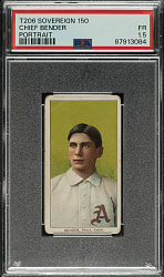 1909-1911 T206 White Border Chief Bender Portrait PSA FAIR 1.5 - Sovereign 150 Back