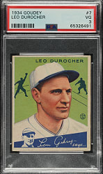 1934 R320 Goudey #7 Leo Durocher PSA VG 3