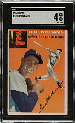 1954 Topps #1 Ted Williams SGC VG/EX 4