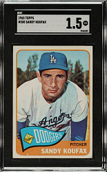 1965 Topps #300 Sandy Koufax SGC FAIR 1.5