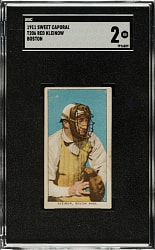 1909-1911 T206 White Border Red Kleinow Boston SGC GOOD 2