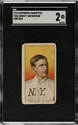 1909-1911 T206 White Border Christy Mathewson Portrait SGC GOOD 2 - Sovereign 350 Back