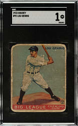 1933 R319 Goudey #160 Lou Gehrig SGC POOR 1