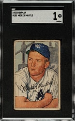 1952 Bowman #101 Mickey Mantle SGC POOR 1
