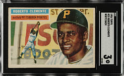 1956 Topps #33 Roberto Clemente White Back SGC VG 3