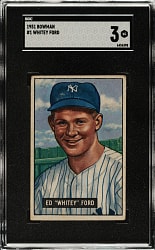 1951 Bowman #1 Whitey Ford Rookie SGC VG 3
