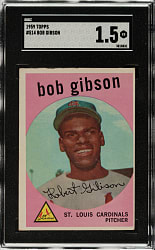 1959 Topps #514 Bob Gibson Rookie SGC FAIR 1.5
