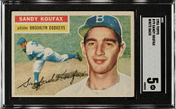 1956 Topps #79 Sandy Koufax White Back SGC EX 5