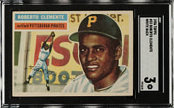 1956 Topps #33 Roberto Clemente White Back SGC VG 3
