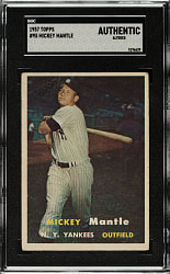1957 Topps #95 Mickey Mantle SGC Authentic
