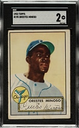 1952 Topps #195 Minnie Minoso Rookie SGC GOOD 2