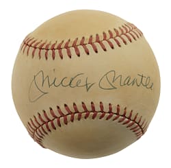 Mickey Mantle Single-Signed Baseball - JSA