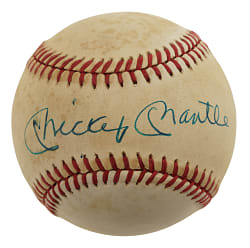 Mickey Mantle Single-Signed Baseball - JSA