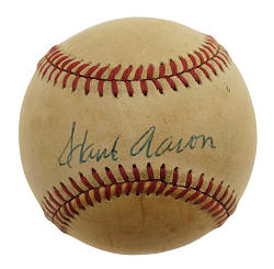 Hank Aaron Single-Signed Baseball