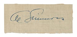 Al Simmons Cut Signature
