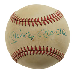 Mickey Mantle Single-Signed Baseball - JSA