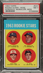 1963 Topps #537 Pete Rose Rookie PSA NM 7