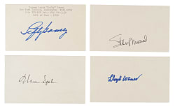 Hall of Fame and Stars Signed Index Card Collection (31) Including Lloyd Waner and Warren Spahn