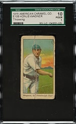 1915 E106 American Caramel Honus Wagner Throwing SGC POOR 10