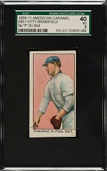 1909-1911 E90-1 American Caramel Kitty Bransfield No "P" on Shirt SGC VG 40