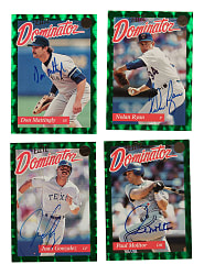 1993 Donruss Elite Dominators Near-Complete Set (19/20) Plus 11 Duplicates Including 6 Signed Cards
