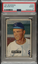 1951 Bowman #232 Nelson Fox Rookie GOOD 2