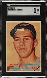 1957 Topps #328 Brooks Robinson Rookie SGC POOR 1
