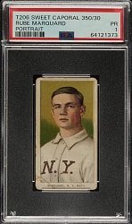 1909-1911 T206 White Border Rube Marquard Portrait PSA POOR 1