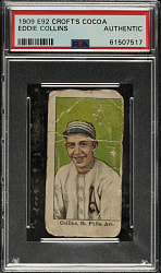 1909 E92 Croft's Cocoa Eddie Collins PSA Authentic