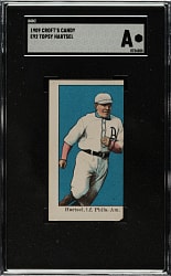 1909 E92 Croft's Candy Topsy Hartsel SGC Authentic