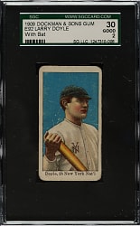 1909 E92 Dockman & Sons Larry Doyle with Bat SGC GOOD 30